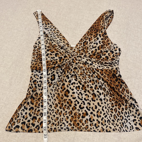Vintage Y2K cheetah print twist from tank top size m - Picture 6 of 6